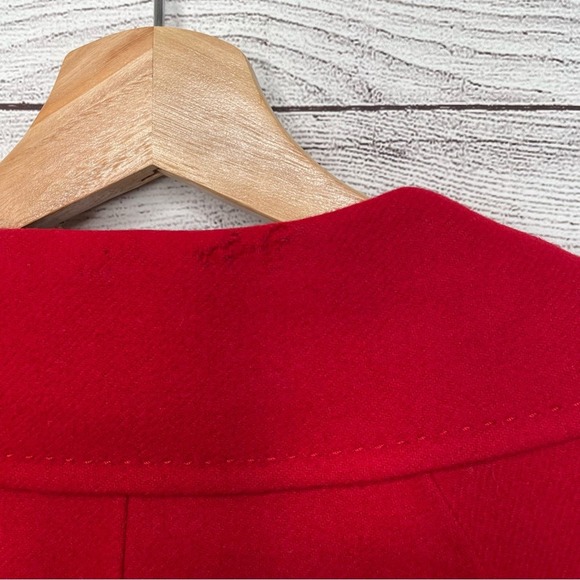 Talbots 100% Wool Red Open Front Jacket 12P * - Picture 7 of 8